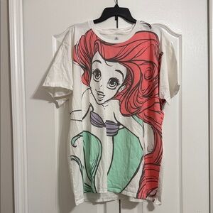 Disney Ariel Graphic Tee - White, Red, and Green